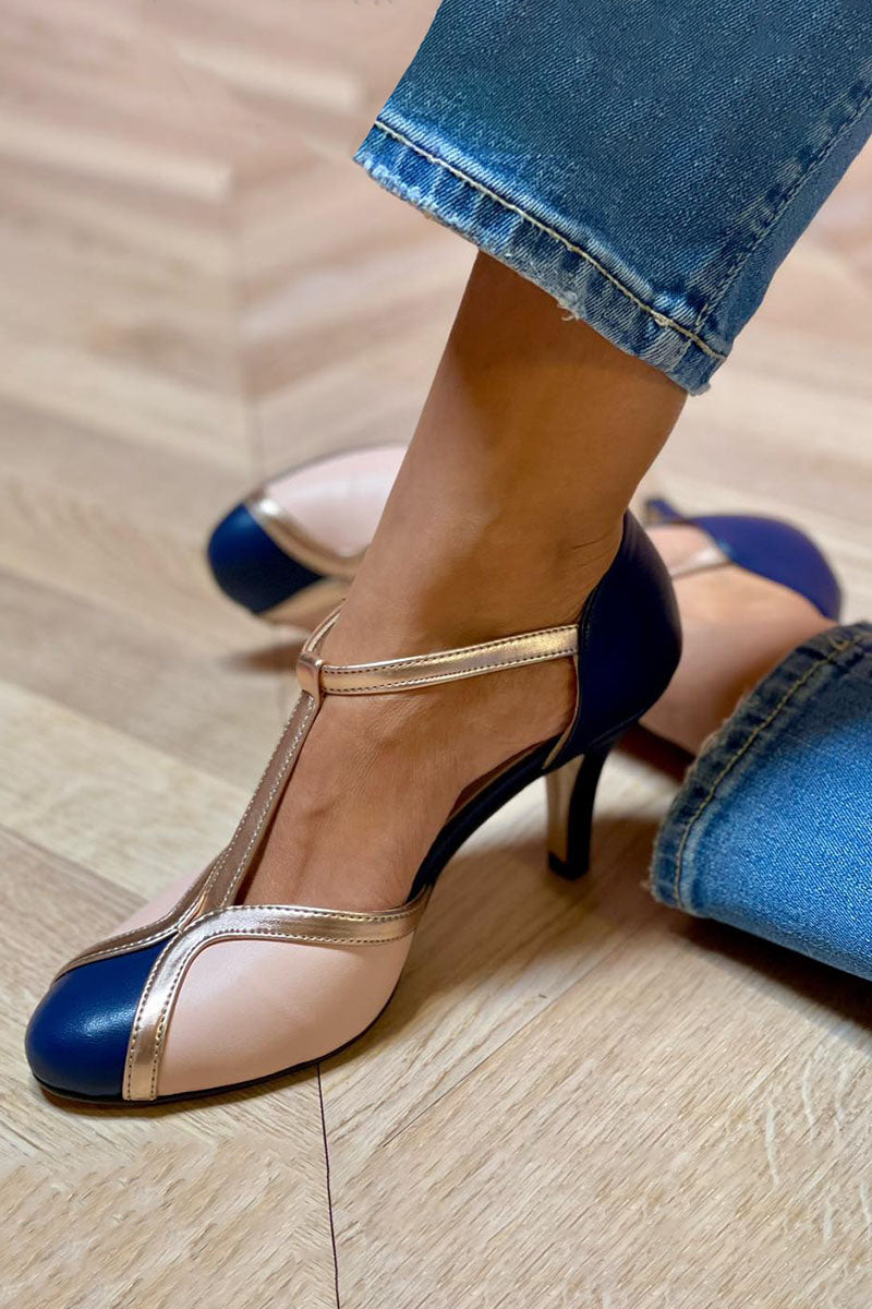 Maribel | Colourful Spring T-Strap Heels