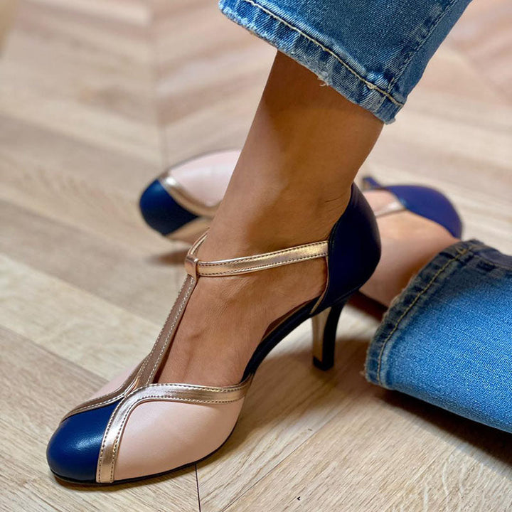 Maribel | Colourful Spring T-Strap Heels