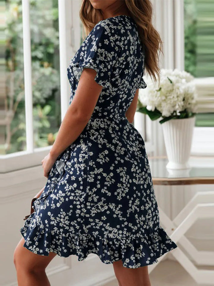 Gianna – Floral Wrap Mini Dress