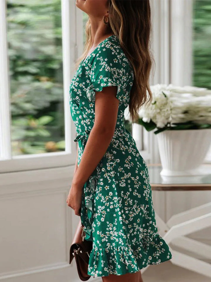 Gianna – Floral Wrap Mini Dress