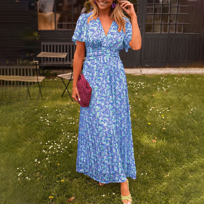 Vivienne – Women’s V-Neck Dress